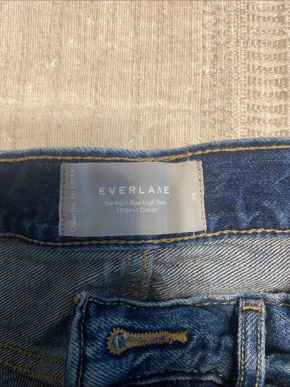 Everlane Dark Blue Denim Cutoff Shorts